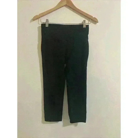 Athleta Capri Leggings Solid Black High Waisted Pocket Cropped Size S - Picture 4 of 8